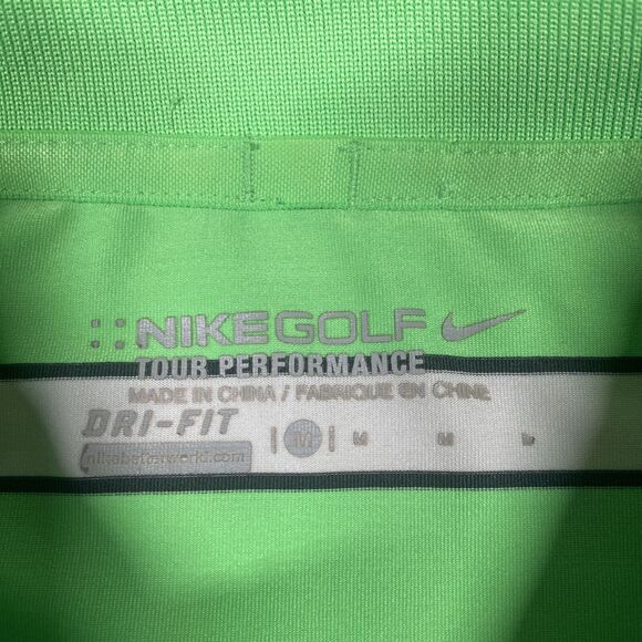 Nike Golf Polo Mens Medium Tour Performance Dri Fit Performance Stretch Striped - Picture 3 of 10